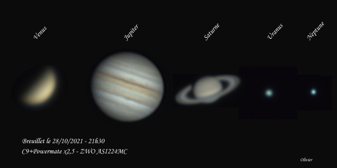 Cinq planètes d’un soir