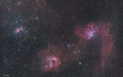 Nébuleuse de l’Etoile Flamboyante (IC405) et ses voisines
