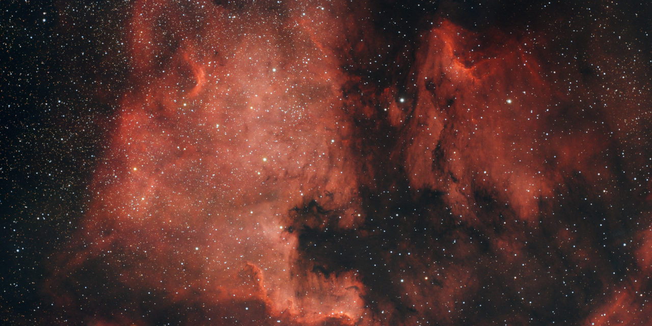 Nébuleuses de l’Amérique du Nord (NGC7000) et du Pélican (NGC5070)