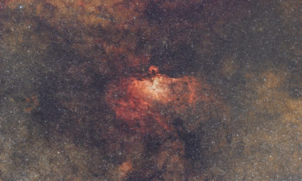 Nébuleuse de l’Aigle (M16) et son voisinage proche en pleine Voie Lactée