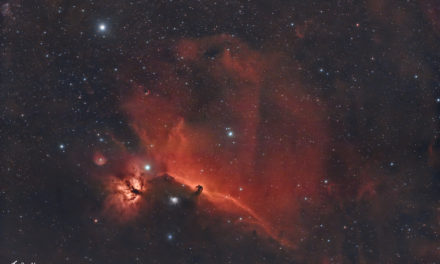 Retraitement des Nébuleuses de la Tête de Cheval (IC443) et de la Flamme (NGC2024) en bande étroite